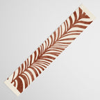 Dark Terracotta Abstract Leaf Artwork Table Runner Gallery Image 3