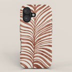 Dark Terracotta Abstract Leaf Artwork iPhone Case Gallery Image 1