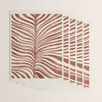 Dark Terracotta Abstract Leaf Artwork Wrapping Paper Gallery Image 3