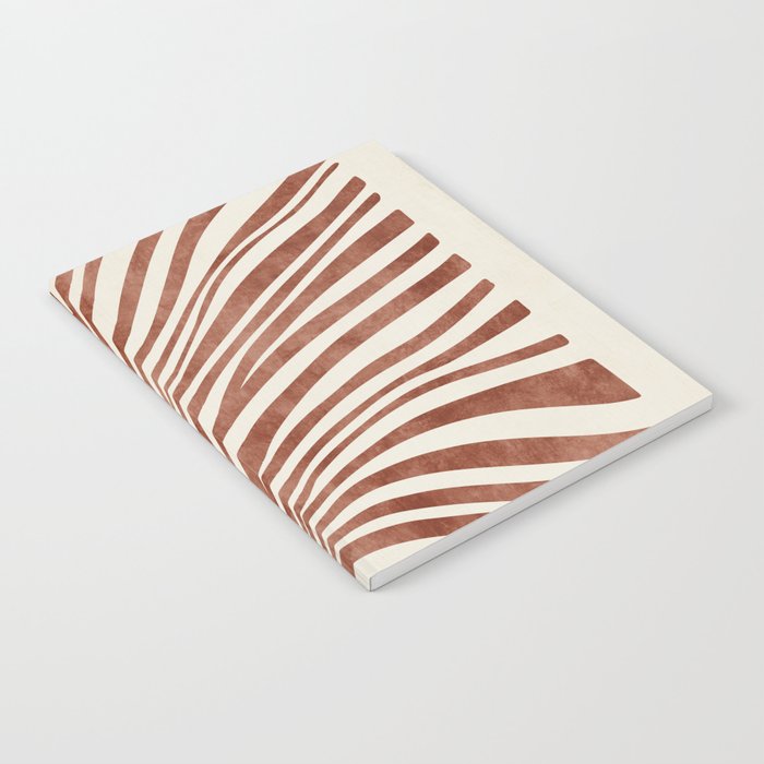 Dark Terracotta Abstract Leaf Artwork Notebook Gallery Image 2