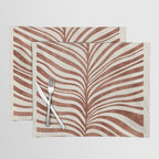 Dark Terracotta Abstract Leaf Artwork Placemat Gallery Image 1
