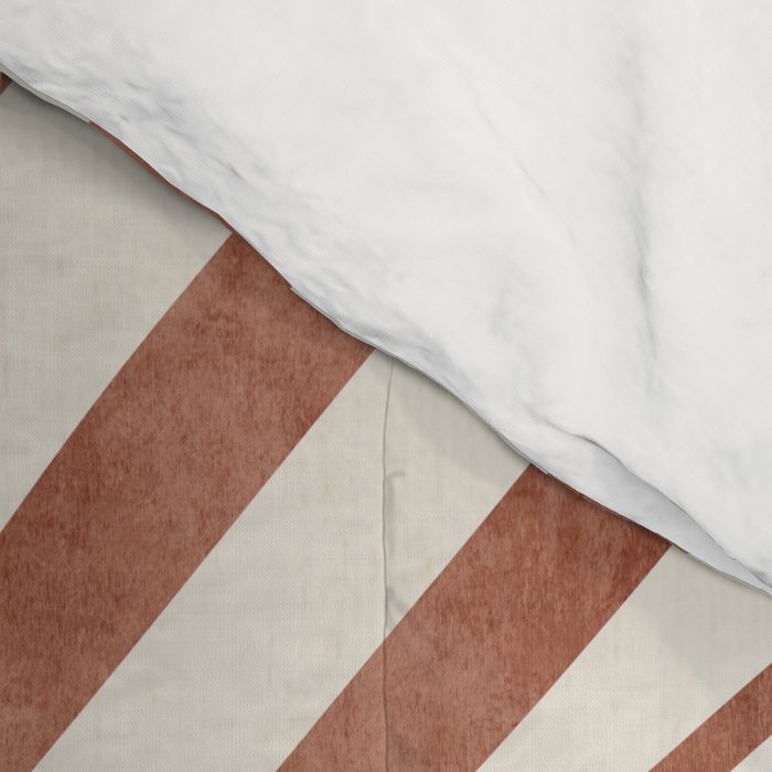 Dark Terracotta Abstract Leaf Artwork Comforter Gallery Image 4