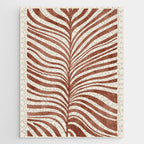Dark Terracotta Abstract Leaf Artwork Jigsaw Puzzle Gallery Image 1