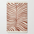 Dark Terracotta Abstract Leaf Artwork Cutting Board Gallery Image 1