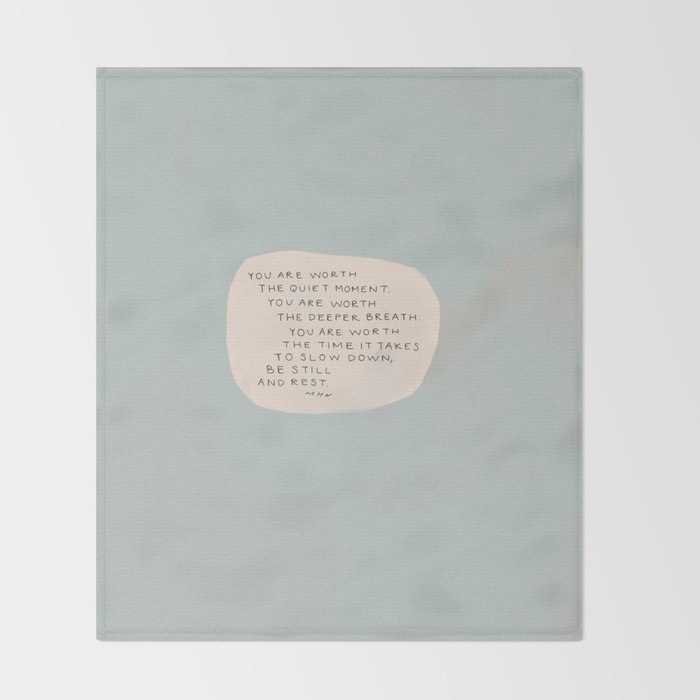 Be Still And Rest. Throw Blanket Gallery Image 2