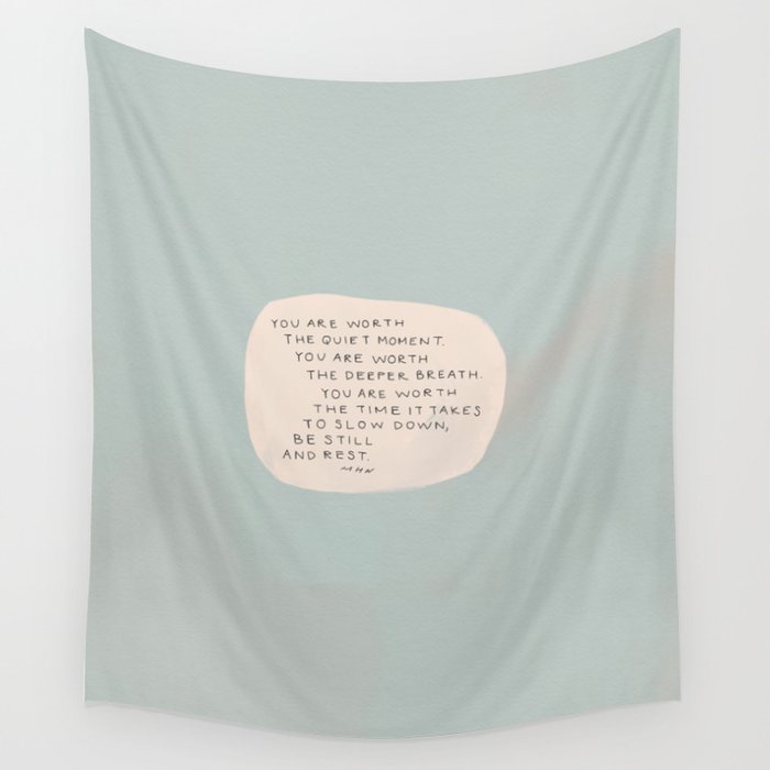Be Still And Rest. Wall Tapestry Gallery Image 4