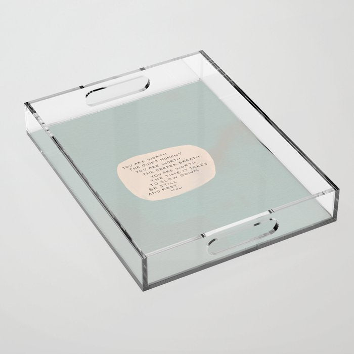 Be Still And Rest. Acrylic Tray Gallery Image 1