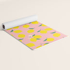 Vintage lemon fruit branch cartoon pattern Yoga Mat Gallery Image 2
