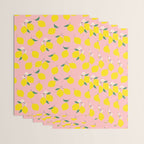 Vintage lemon fruit branch cartoon pattern Wrapping Paper Gallery Image 3