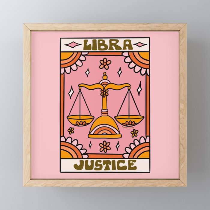 Libra Tarot Card Mini Art Print Gallery Image 1