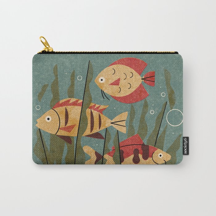 Fish and Seaweed Carry All Pouch Gallery Image 1