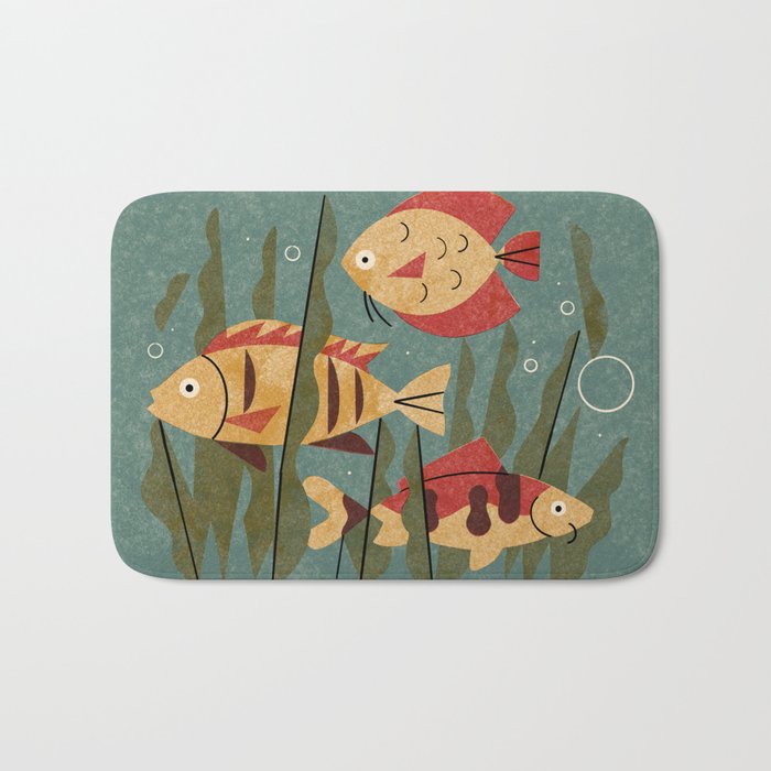 Fish and Seaweed Bath Mat Gallery Image 1