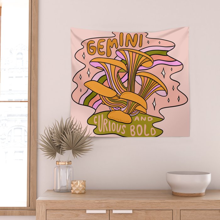 Gemini Mushroom Wall Tapestry Gallery Image 2