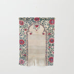 Shakhrisyabz Suzani Joynamoz Uzbekistan Floral Embroidery Print Wall Hanging Gallery Image 1