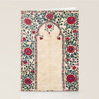 Shakhrisyabz Suzani Joynamoz Uzbekistan Floral Embroidery Print Stationery Card Gallery Image 2