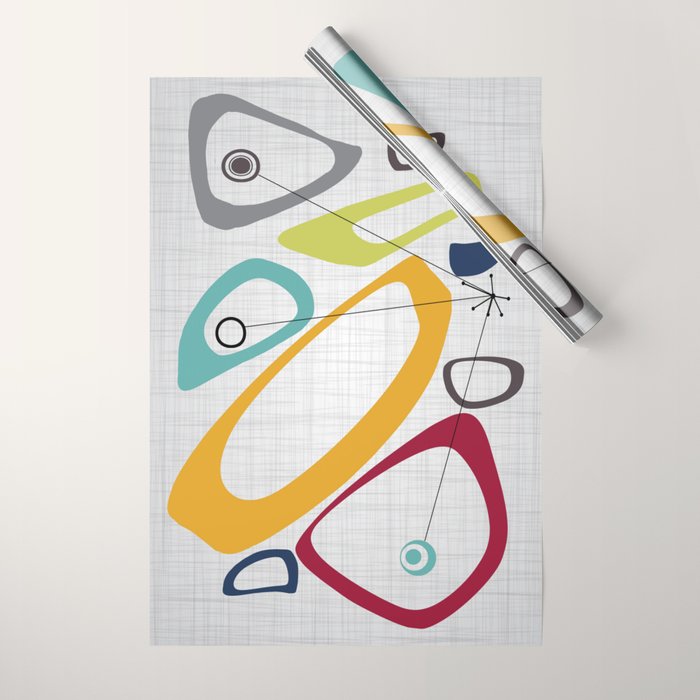Mid Century Modern Art Wrapping Paper Gallery Image 1