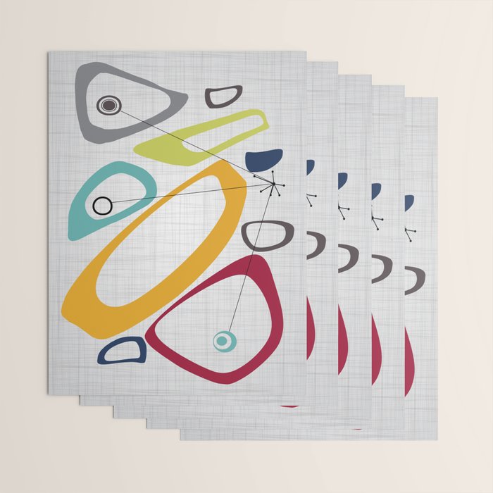 Mid Century Modern Art Wrapping Paper Gallery Image 3