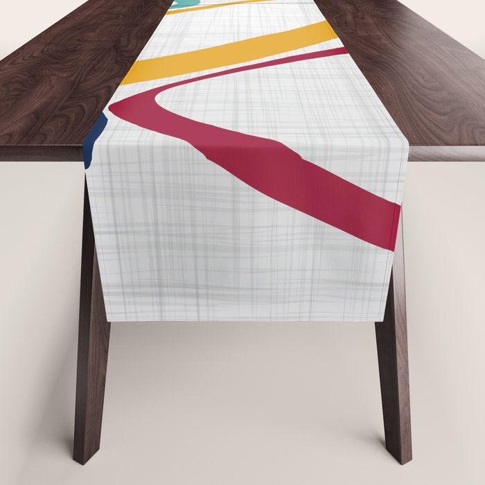 Mid Century Modern Art Table Runner Gallery Image 1