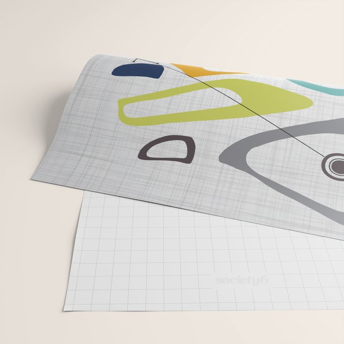 Mid Century Modern Art Wrapping Paper Gallery Image 2