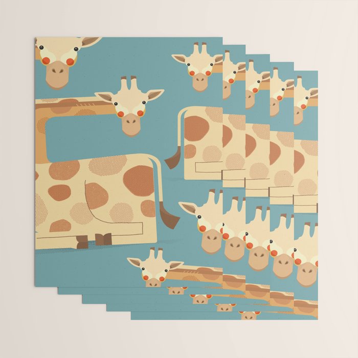 Giraffe, Animal Portrait Wrapping Paper Gallery Image 3