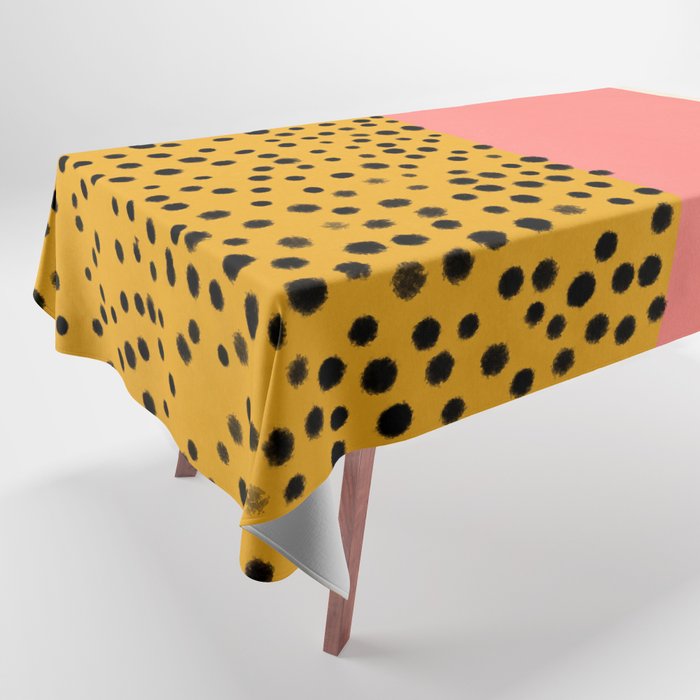 Cheetah & Peach | PATTERN 04: The Retro Edition Tablecloth Gallery Image 1