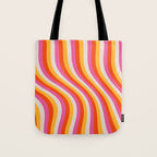 Wavy Retro Stripes Tote Bag Gallery Image 1
