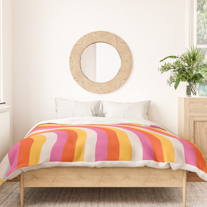 Wavy Retro Stripes Duvet Cover Gallery Image 3