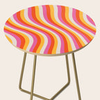 Wavy Retro Stripes Side Table Gallery Image 2