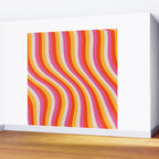 Wavy Retro Stripes Wall Mural Gallery Image 2
