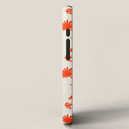 Wild Daisies Floral Botanical Pattern in Orange and Off White iPhone Case Gallery Image 2