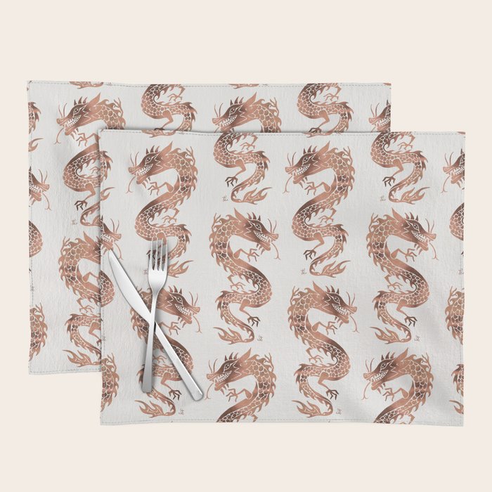 Chinese Dragon - Rose Gold Palette Placemat Gallery Image 1