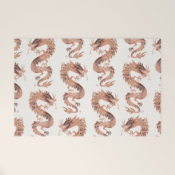 Chinese Dragon - Rose Gold Palette Welcome Mat Gallery Image 1