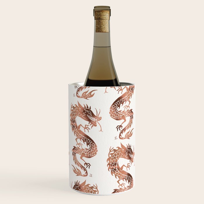 Chinese Dragon - Rose Gold Palette Wine Chiller Gallery Image 1