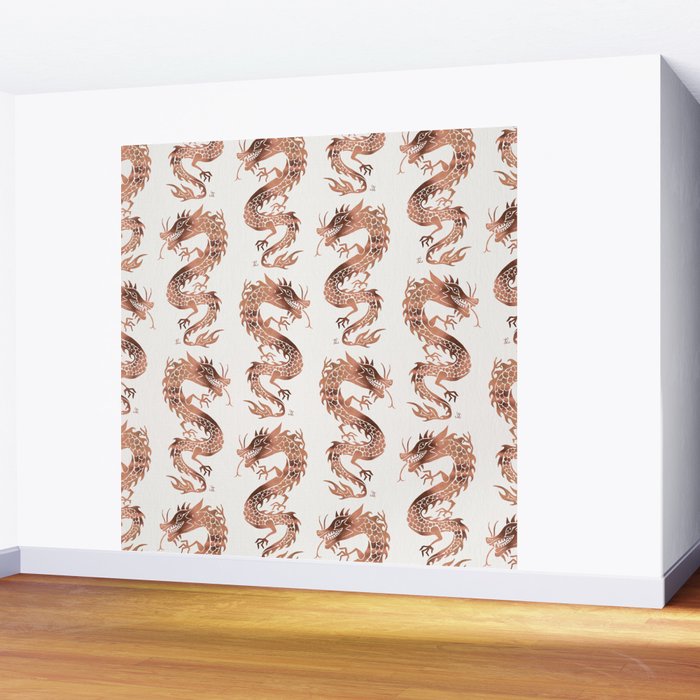 Chinese Dragon - Rose Gold Palette Wall Mural Gallery Image 2