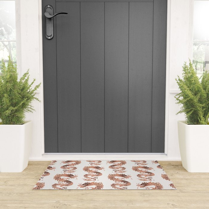 Chinese Dragon - Rose Gold Palette Welcome Mat Gallery Image 3