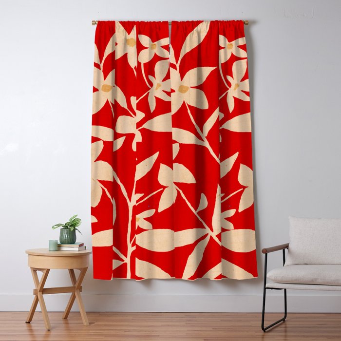Abstract Minimal Flowers 30 Window Curtain Gallery Image 5