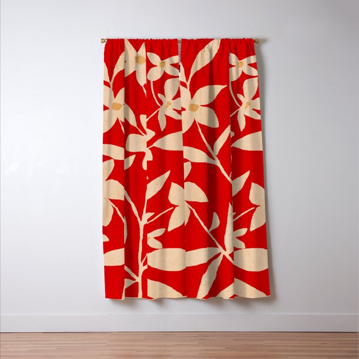 Abstract Minimal Flowers 30 Window Curtain Gallery Image 3