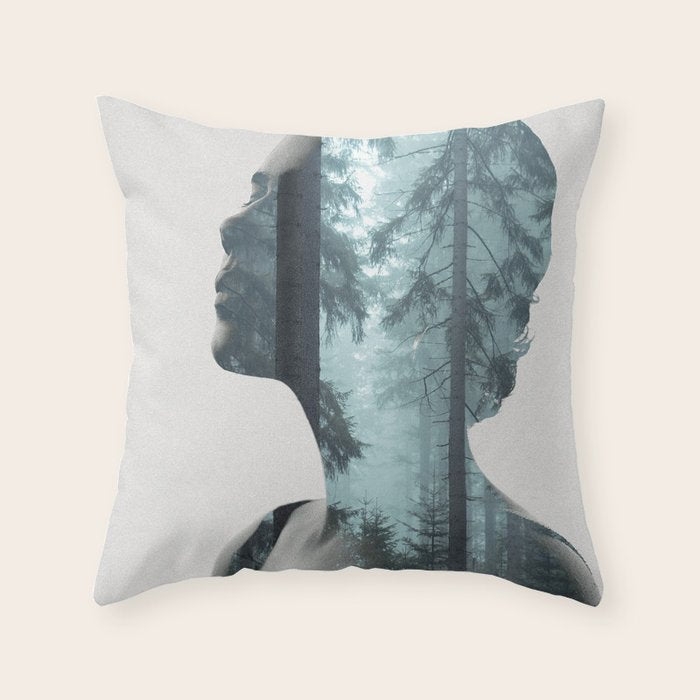 Silence of the Nature Throw Pillow Gallery Image 1