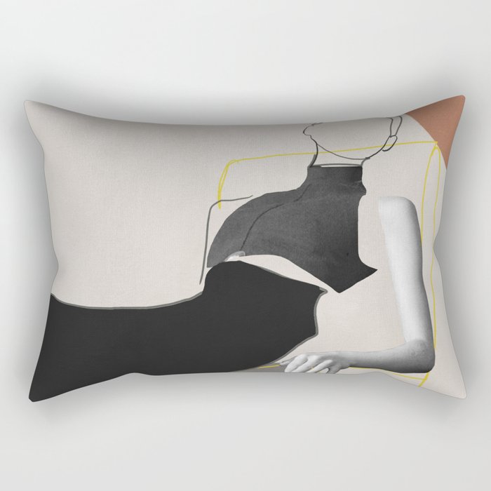 Minimalist Girl3 Rectangular Pillow Gallery Image 2