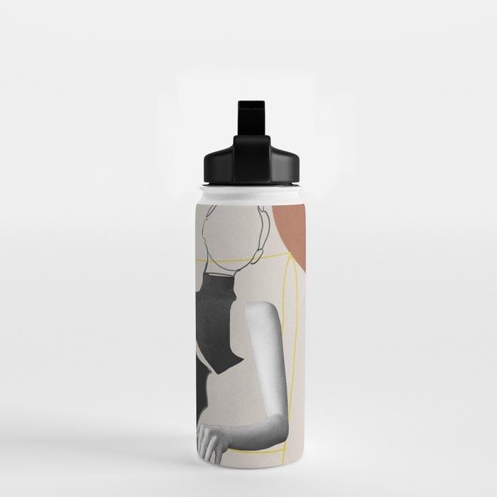 Minimalist Girl3 Water Bottle Gallery Image 2