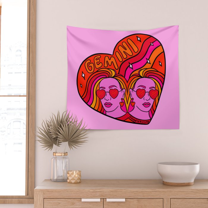 Gemini Valentine Wall Tapestry Gallery Image 2