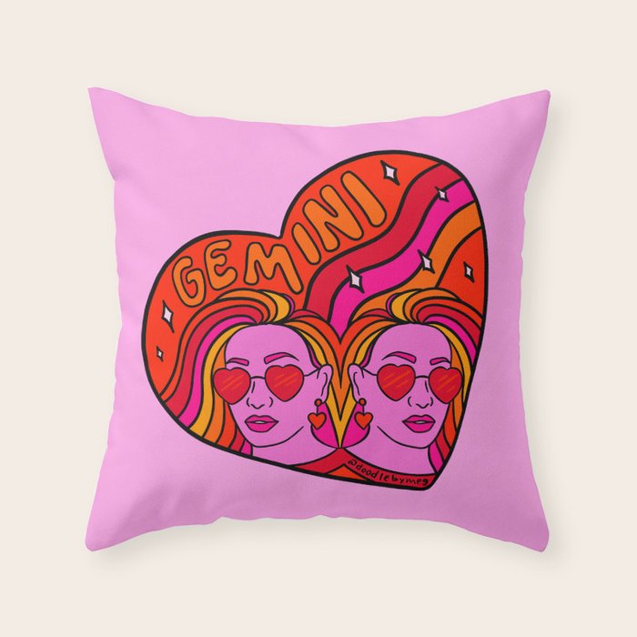 Gemini Valentine Throw Pillow Gallery Image 6