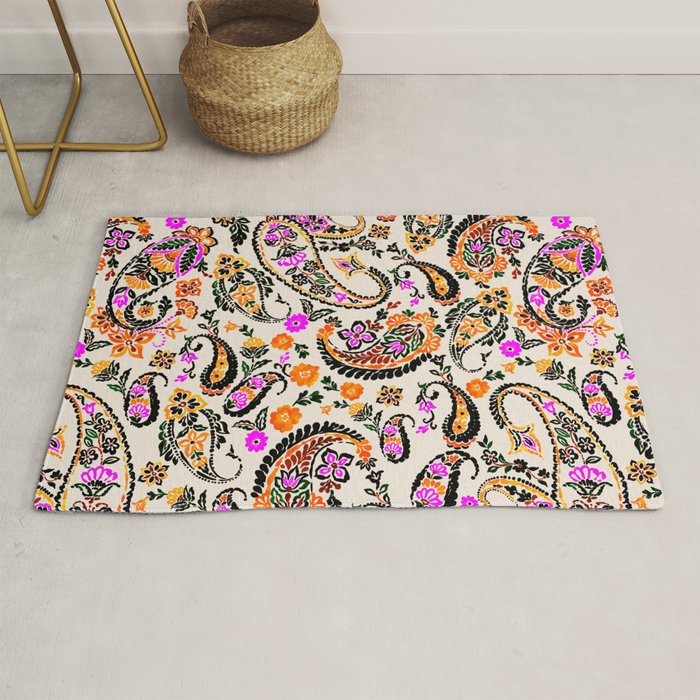 Vibrant paisley print Rug Gallery Image 1
