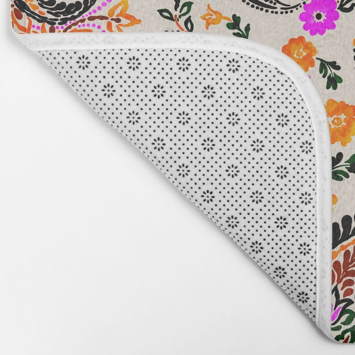 Vibrant paisley print Bath Mat Gallery Image 2