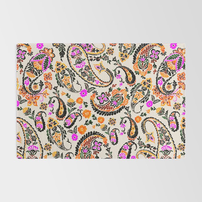 Vibrant paisley print Rug Gallery Image 2