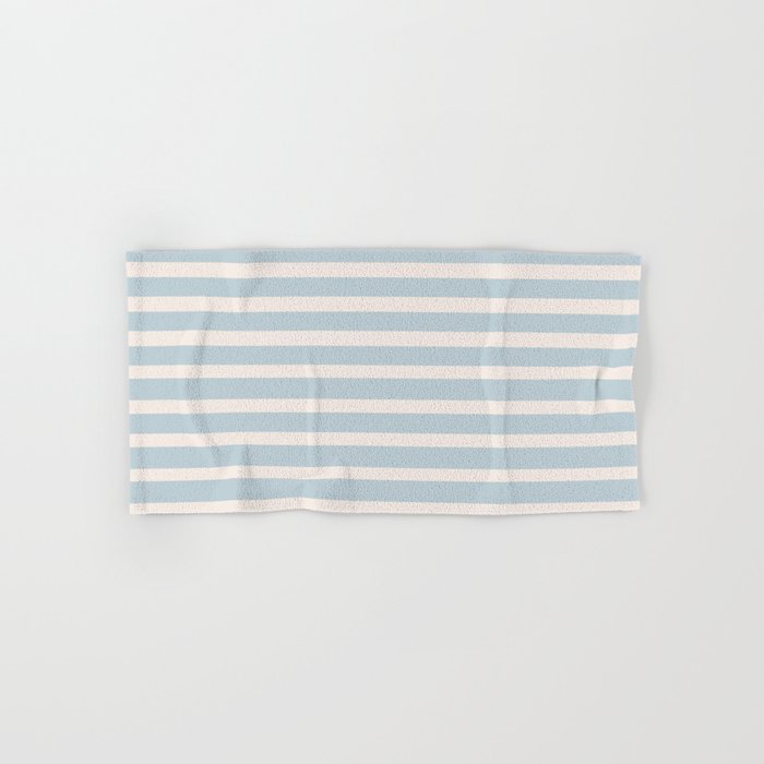 Blue and Cream Stripes Bath Towel Gallery Image 1