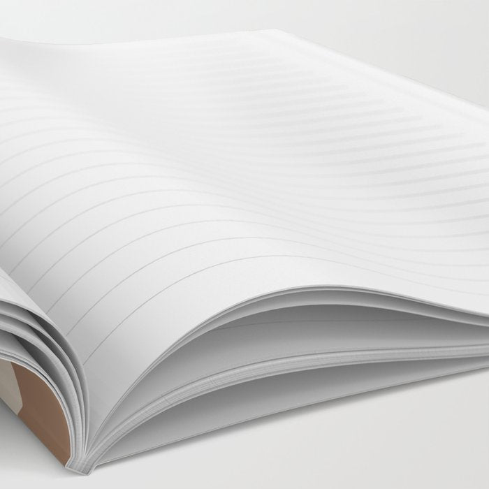 Liquid Swirl Contemporary Abstract Pattern in Chocolate Milk Brown and Beige Notebook Gallery Image 2