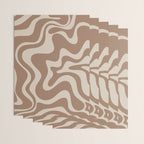 Liquid Swirl Contemporary Abstract Pattern in Chocolate Milk Brown and Beige Wrapping Paper Gallery Image 3