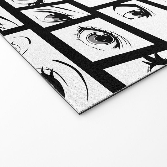 Anime eye cartoon comic art pattern Welcome Mat Gallery Image 2
