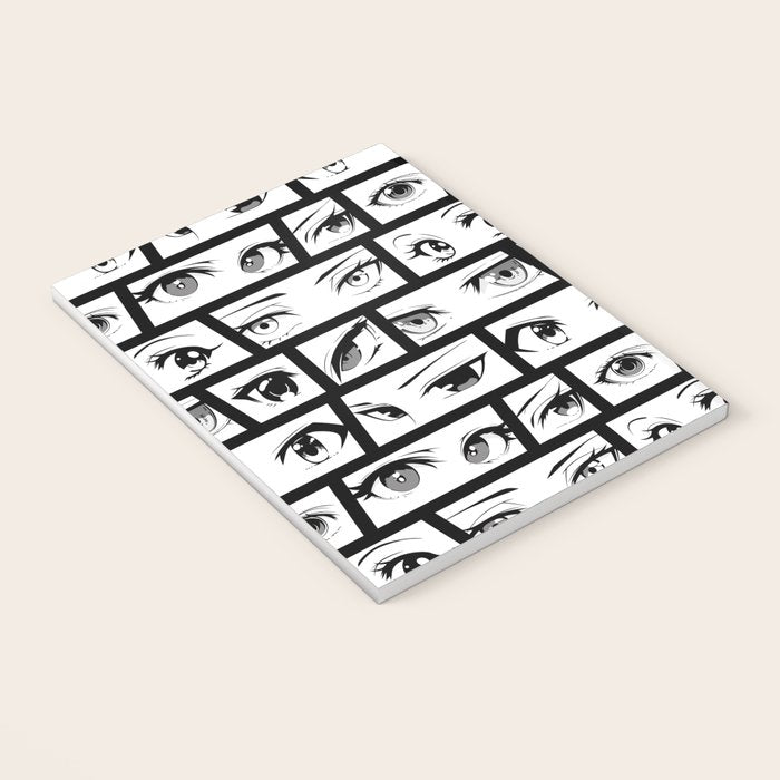 Anime eye cartoon comic art pattern Notebook Gallery Image 3